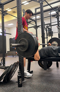 Bench press 265 lb PR