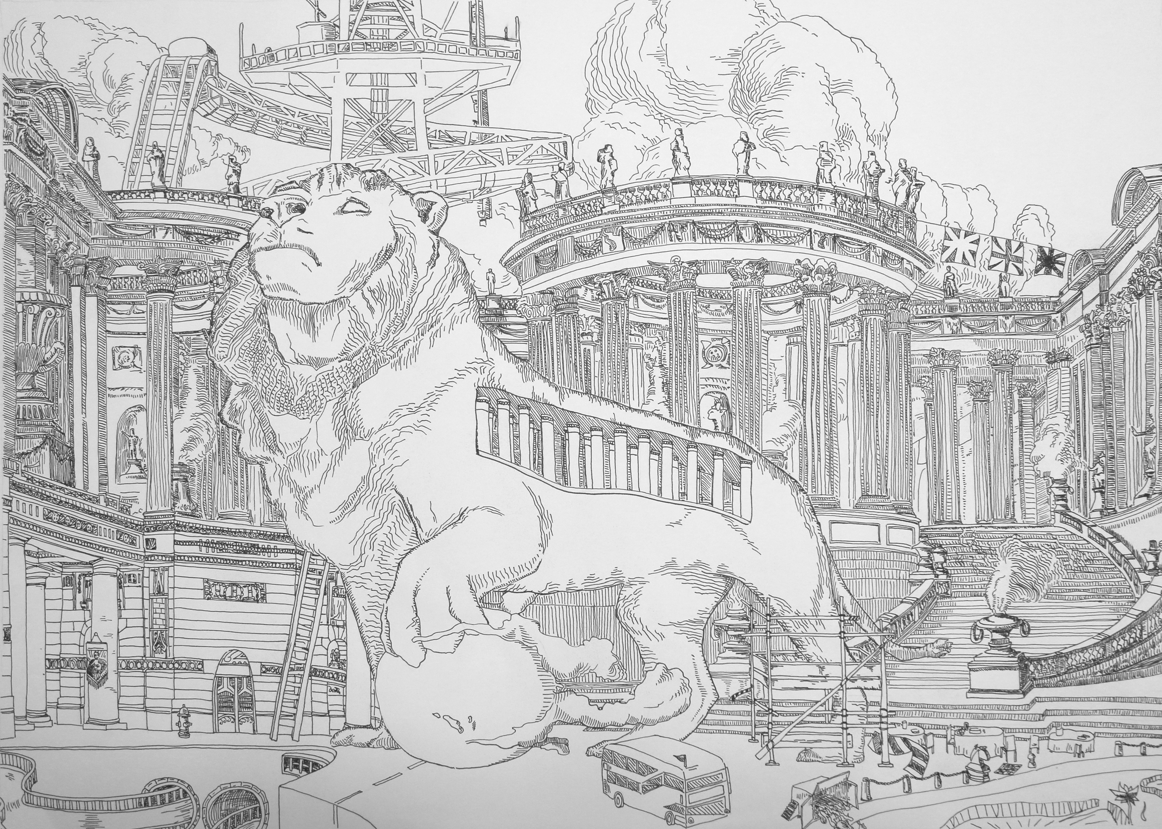 Through My Eyes ink pen drawing project hero image